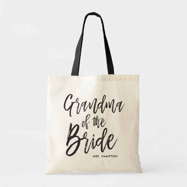 Bolso De Tela Abuela de la boda de encargo del estilo de la (Frente)
