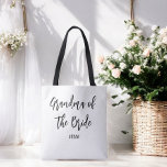 Bolso De Tela Abuela de la novia Boda blanco negro<br><div class="desc">Abuela de la bolsa de té de la Boda de la novia en blanco y negro,  bien para Bodas,  fiesta de novias,  cena de ensayo. Vea más productos con este diseño en la colección de abajo.</div>