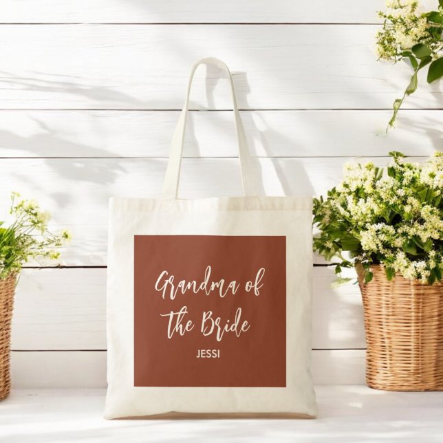Bolso De Tela Abuela de la novia terracota marrón Tote Bag (Subido por el creador)