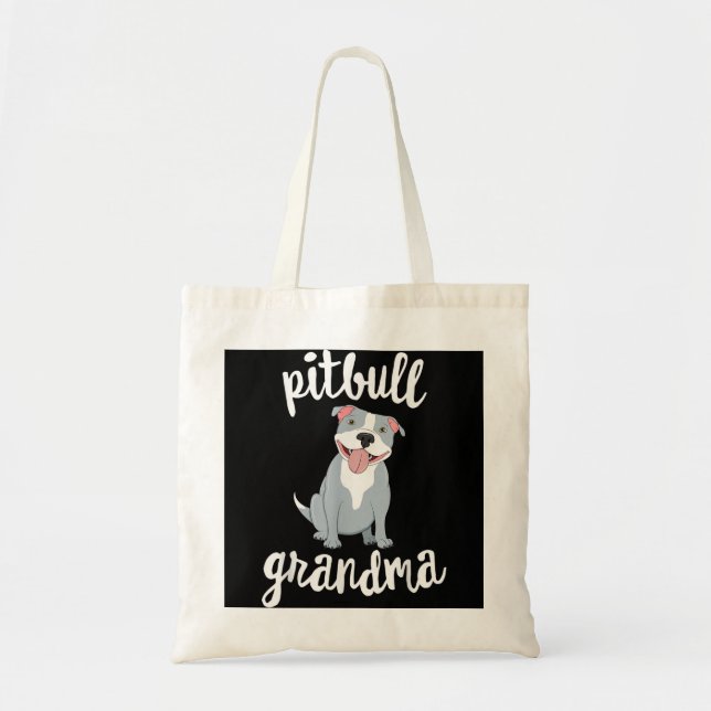 Bolso De Tela Abuela de Pitbull Pawma Perro Abuelos Grand Maw (Frente)