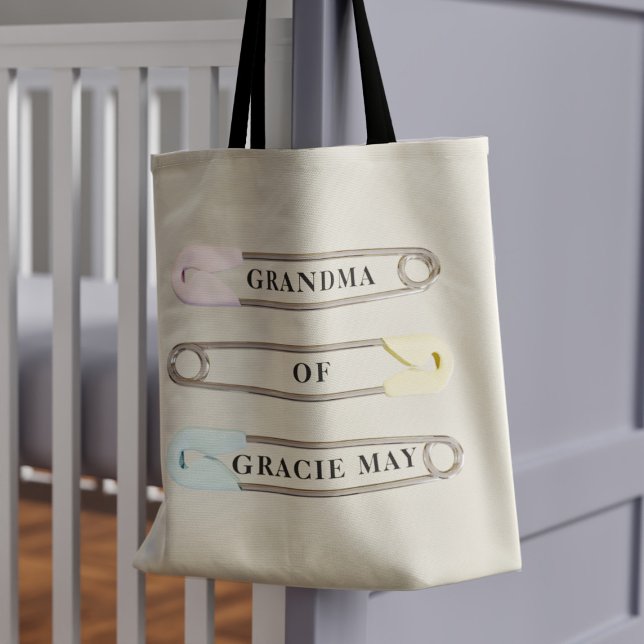 Bolso De Tela Abuela Del Personalizado Del Nieto Nombra A La Bol (Just add the name of your grandchild)