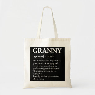Bolso De Tela Abuela divertida en definición de abuela