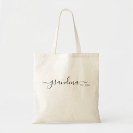Bolso De Tela Abuela establecida con letra moderna negra