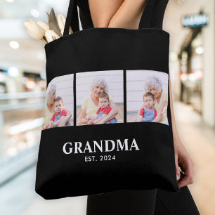 Bolso De Tela Abuela Estableció Negrita Negra 3 Foto