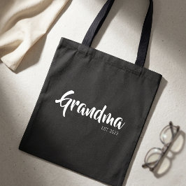 Bolso De Tela Abuela Estableció Regalo De Escritura En Blanco Y 