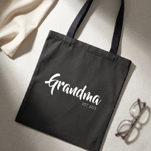 Bolso De Tela Abuela Estableció Regalo De Escritura En Blanco Y 