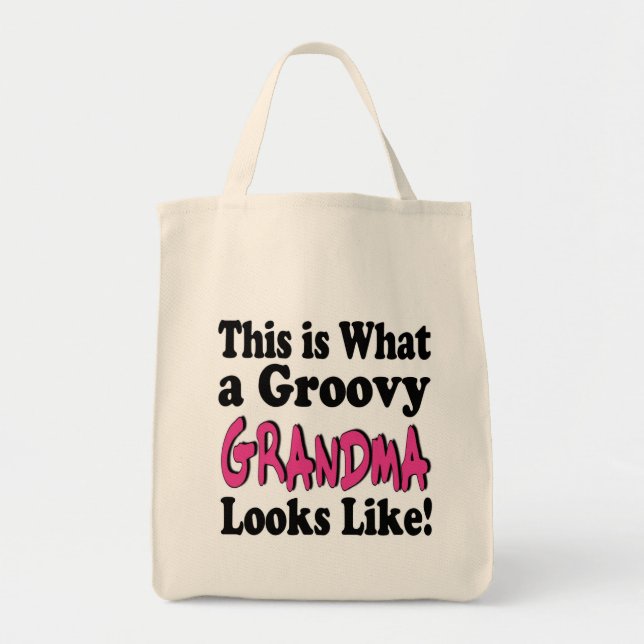 Bolso De Tela Abuela Groovy (Frente)