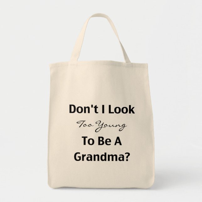 Bolso De Tela Abuela joven (personalizable) (Frente)