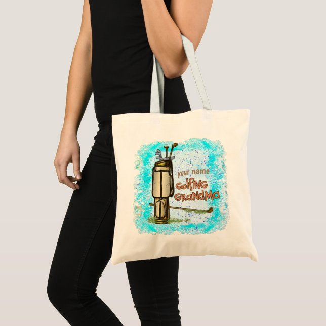 Bolso De Tela Abuela jugando golf  (Anverso (producto))