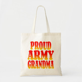 Bolso De Tela Abuela orgullosa del ejército en colores alegres