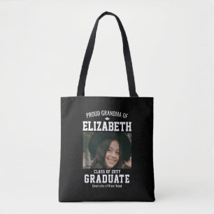 Bolso De Tela Abuela Orgullosa Personalizada Foto Graduado Famil