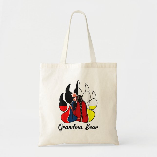 Bolso De Tela Abuela Osa Nativa Estadounidense TShirt (Frente)