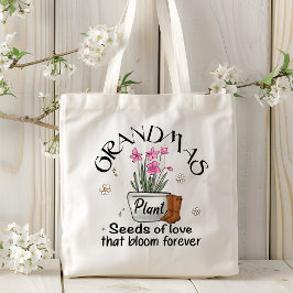 Bolso De Tela Abuela Planta Semillas De Amor Flor Moderna