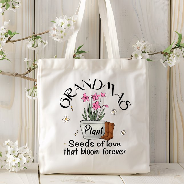 Bolso De Tela Abuela Planta Semillas De Amor Flor Moderna (Subido por el creador)