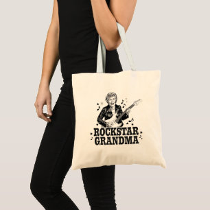 Bolso De Tela Abuela Rockstar - Diseño de música divertida y ret