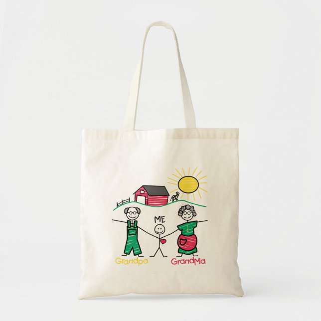 Bolso De Tela Abuela y yo del abuelo (Frente)