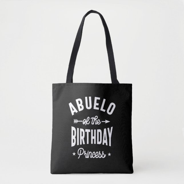 Bolso De Tela Abuelo De La Princesa De Cumpleaños (Anverso)