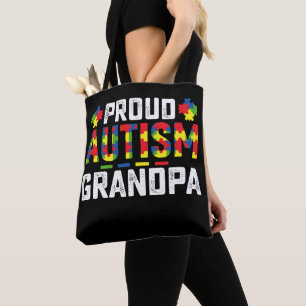 Bolso De Tela Abuelo Orgulloso de Autismo Conciencia Familia Aut