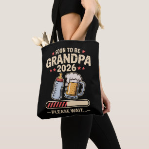 Bolso De Tela Abuelo Pronto Est 2026 Anuncio de Bebé