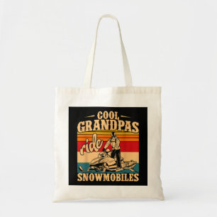 Bolso De Tela Abuelos de Guay montan motos de nieve moto de niev
