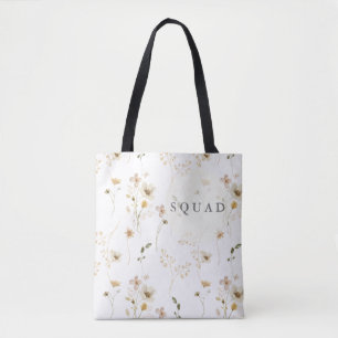 Bolso De Tela Abundance Flores Silvestres Secas Bridal Shower Sq