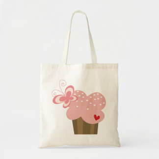 Bolso De Tela Abundante Chica de mariposa de pastel rosa