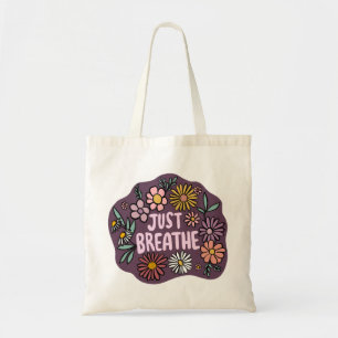 Bolso De Tela ACABO DE RESPIRAR Floral Cute Daisy dibujado a man