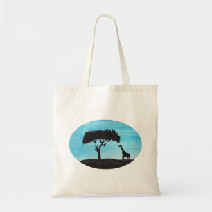 Bolso De Tela Acacia y jirafa