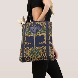 Bolso De Tela Academia Azul Lemán Oscuro