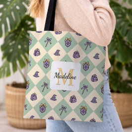 Bolso De Tela Academia de Niña Personalizada Maga Verde