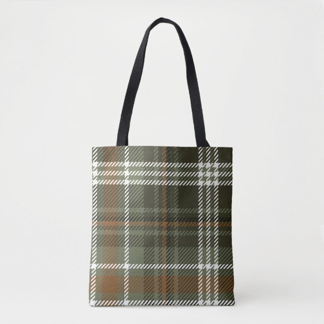 Bolso De Tela Academia Oscura Green Plaid (Anverso)