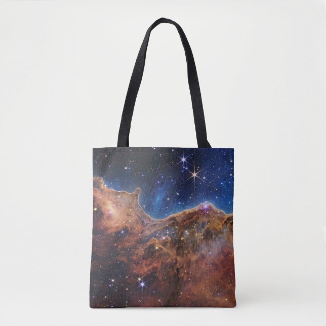 Bolso De Tela Acanos cósmicos Carina Nebula James Telescopio Web (Anverso)