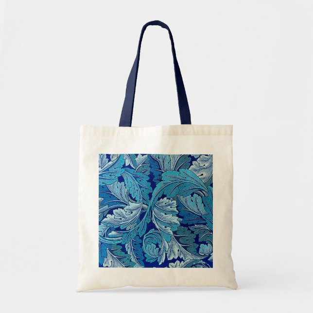 Bolso De Tela Acanthus Blue, William Morris (Frente)