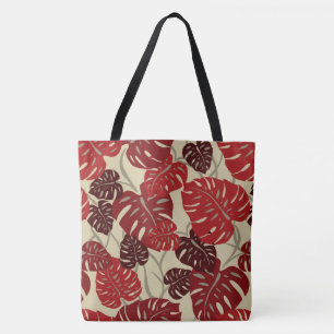 Bolso De Tela Acantilado Hanger Hawaiano Monstera Leaf Beach Bag