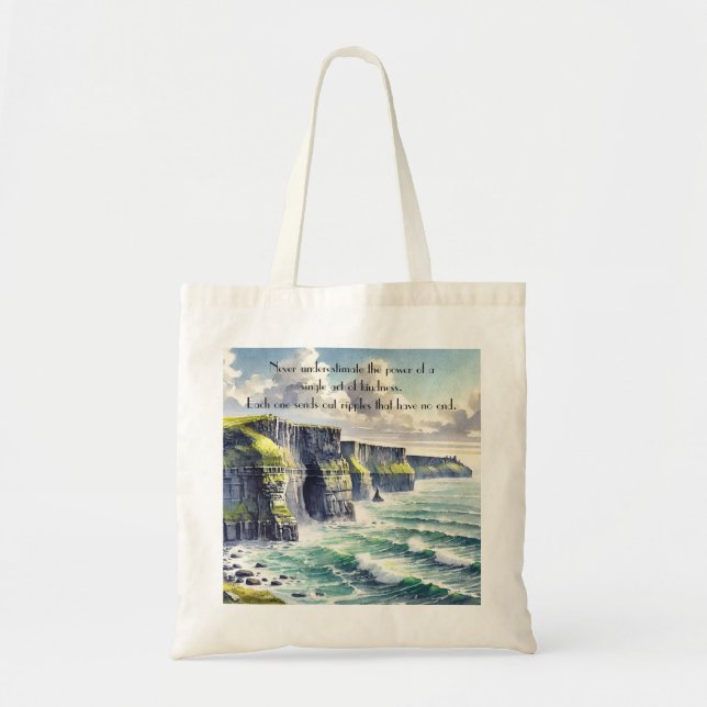 Bolso De Tela Acantilados de Moher, Irlanda y cotización (Frente)