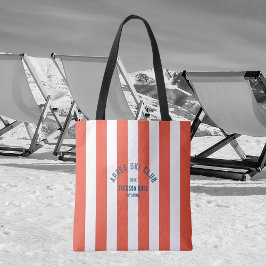 Bolso De Tela Accesorio de esquí Apres Ski Club Retro Red Stripe