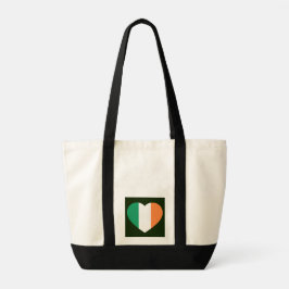 Bolso De Tela Accnt irlandés Heartflag