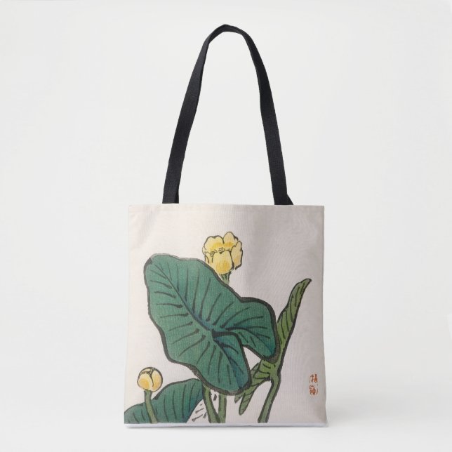 Bolso De Tela Aceite acuático de Kōno Bairei (Anverso)