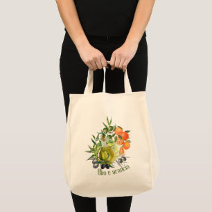 Bolso De Tela Aceite de oliva y Naranja: