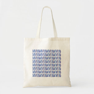 Bolso De Tela Aceite Minimalista simple pintar las líneas azules