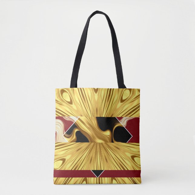 Bolso De Tela Achempong Designer Tote: Crimson & Gold Opulent Sw (Anverso)