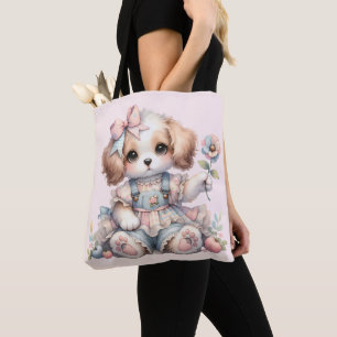Bolso De Tela Acogedor Kawaii Cottagecore Farmcore Puppy Style