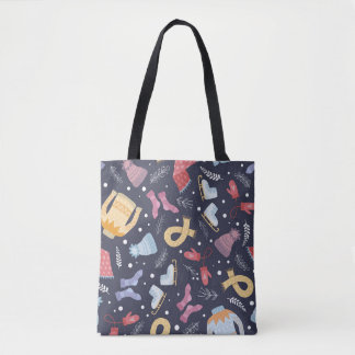 Bolso De Tela Acogedora cosecha de invierno de punto inmaculado