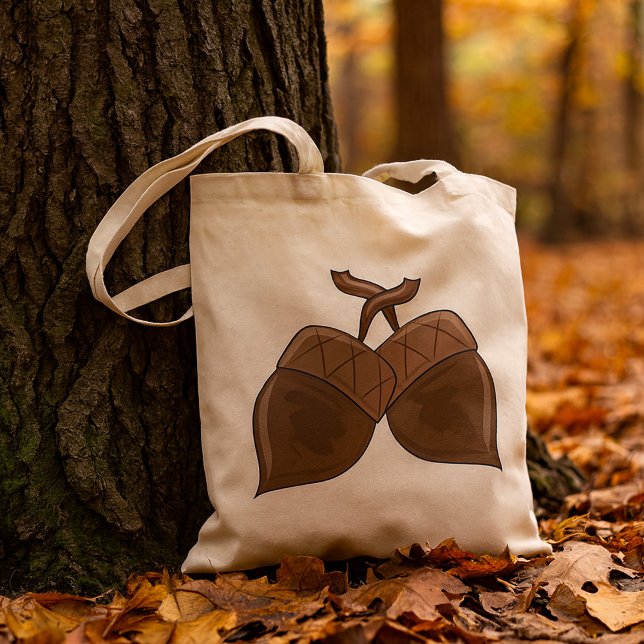 Bolso De Tela Acorns Rustic Otumn Forest Nature (Subido por el creador)