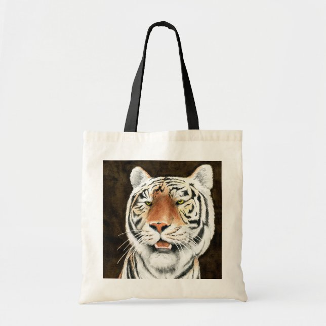 Bolso De Tela Acosador silencioso - tote del tigre (Frente)