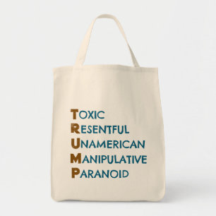 Bolso De Tela Acrónimo contra Trump en personalizable