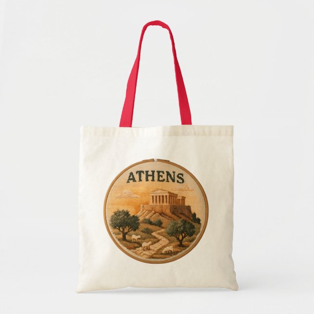 Bolso De Tela Acrópolis de Parthenon (Frente)