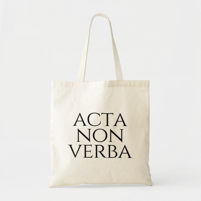 Bolso De Tela Acta Non Verba (Frente)