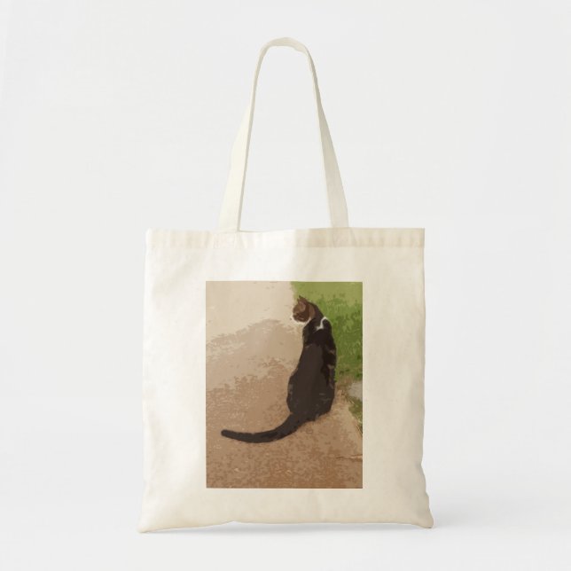 Bolso De Tela Actitud clásica del gato (Frente)