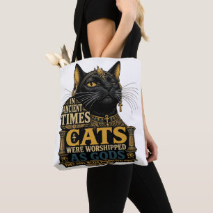 Bolso De Tela Actitud de Gato Negro Antiguo